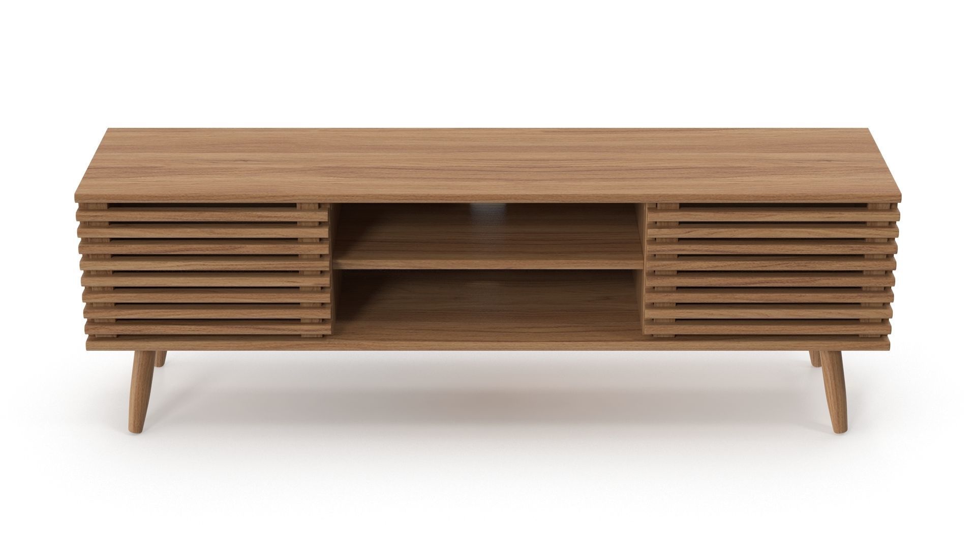 Wooden Sideboard v4 Low-poly 3D model_1