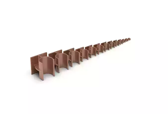 Cylinder Tube Handle Support Bracket Set 3D print model