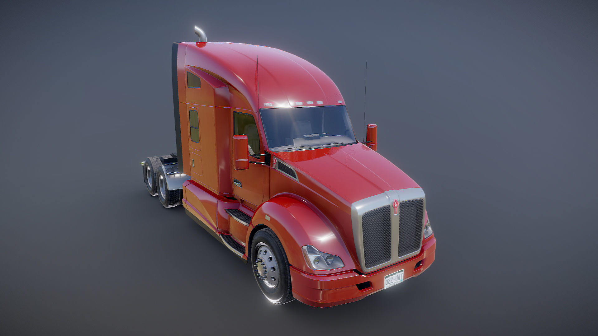 Kenworth T680 Low-poly 3D model_23