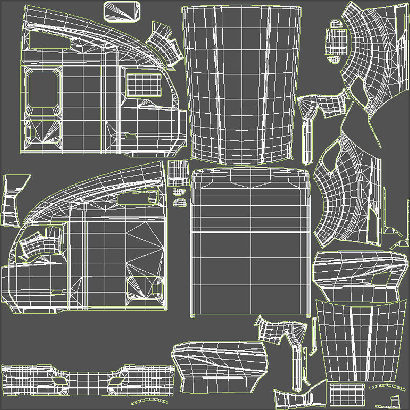 Kenworth T680 Low-poly 3D model_47