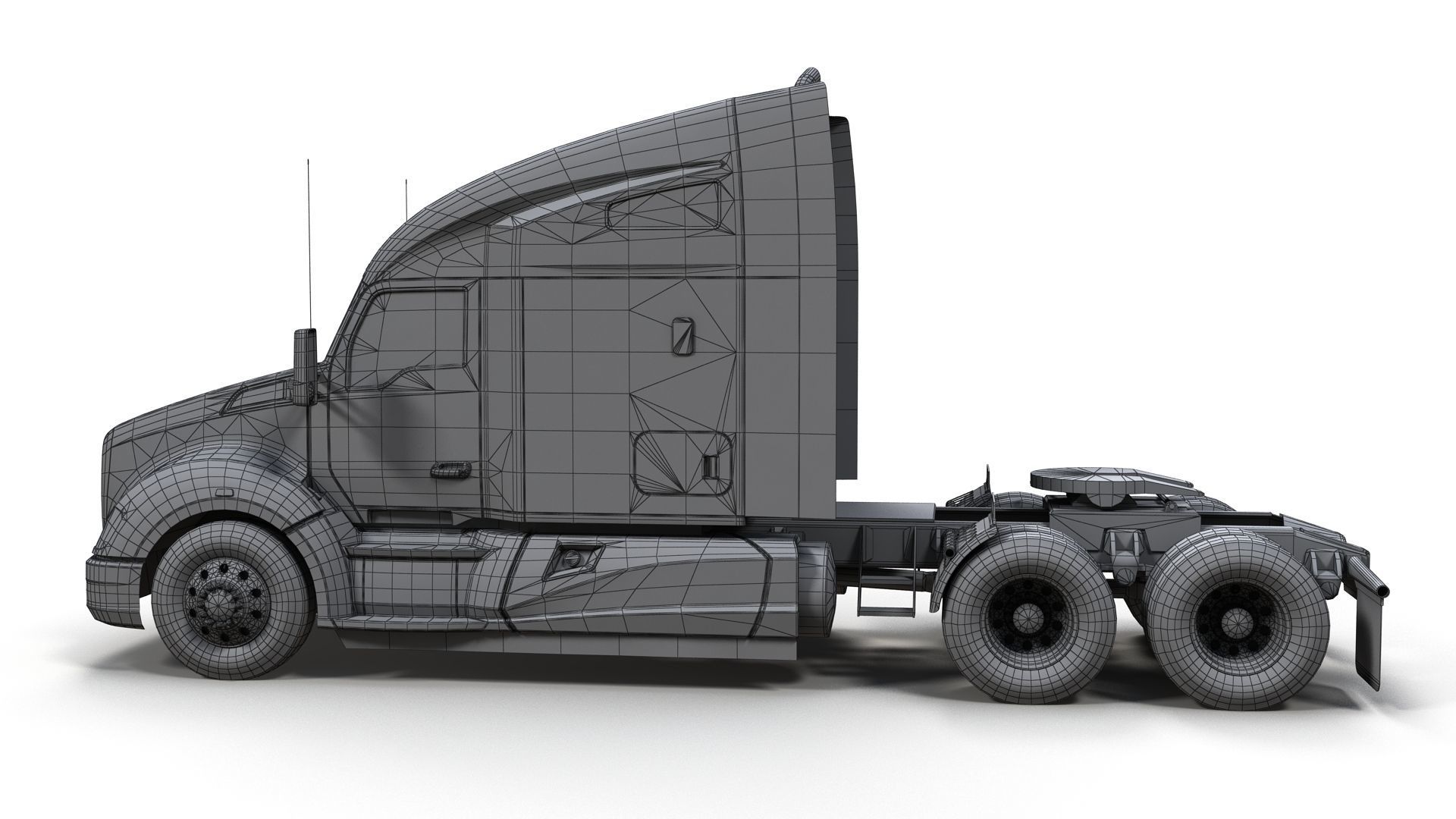 Kenworth T680 Low-poly 3D model_14