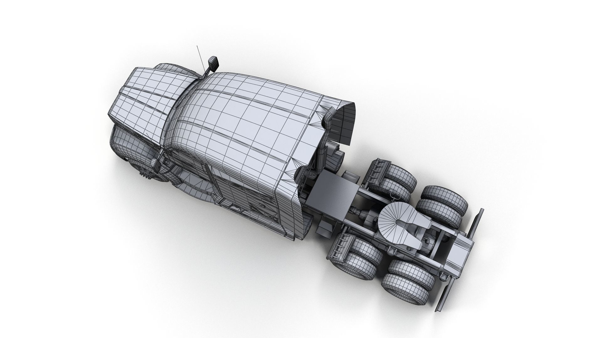Kenworth T680 Low-poly 3D model_16