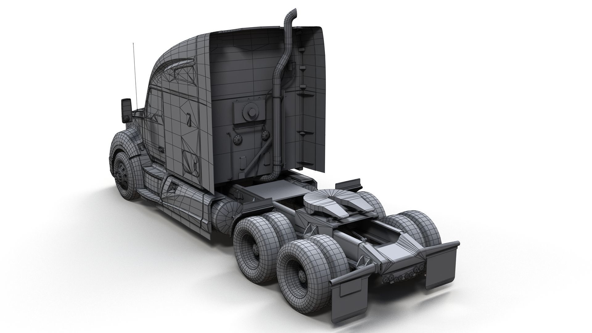 Kenworth T680 Low-poly 3D model_13