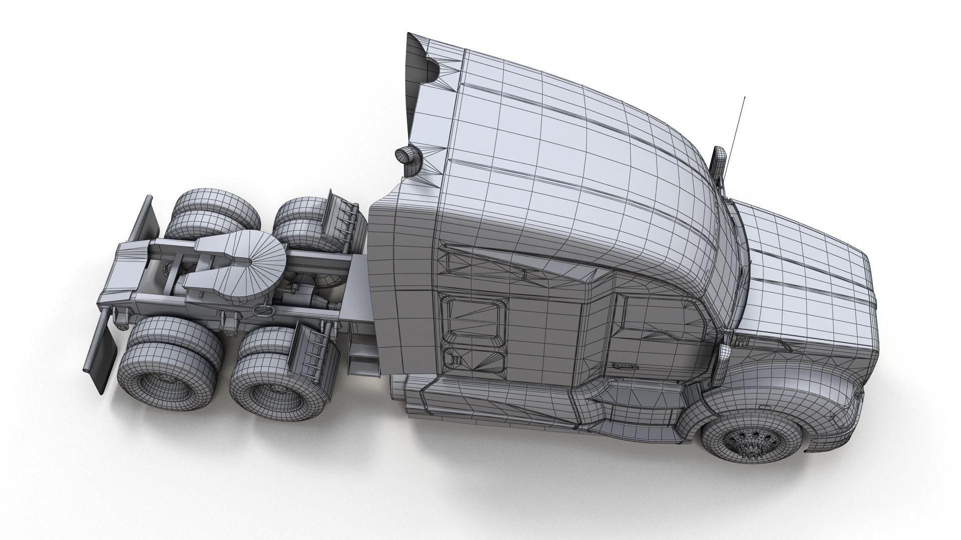 Kenworth T680 Low-poly 3D model_12