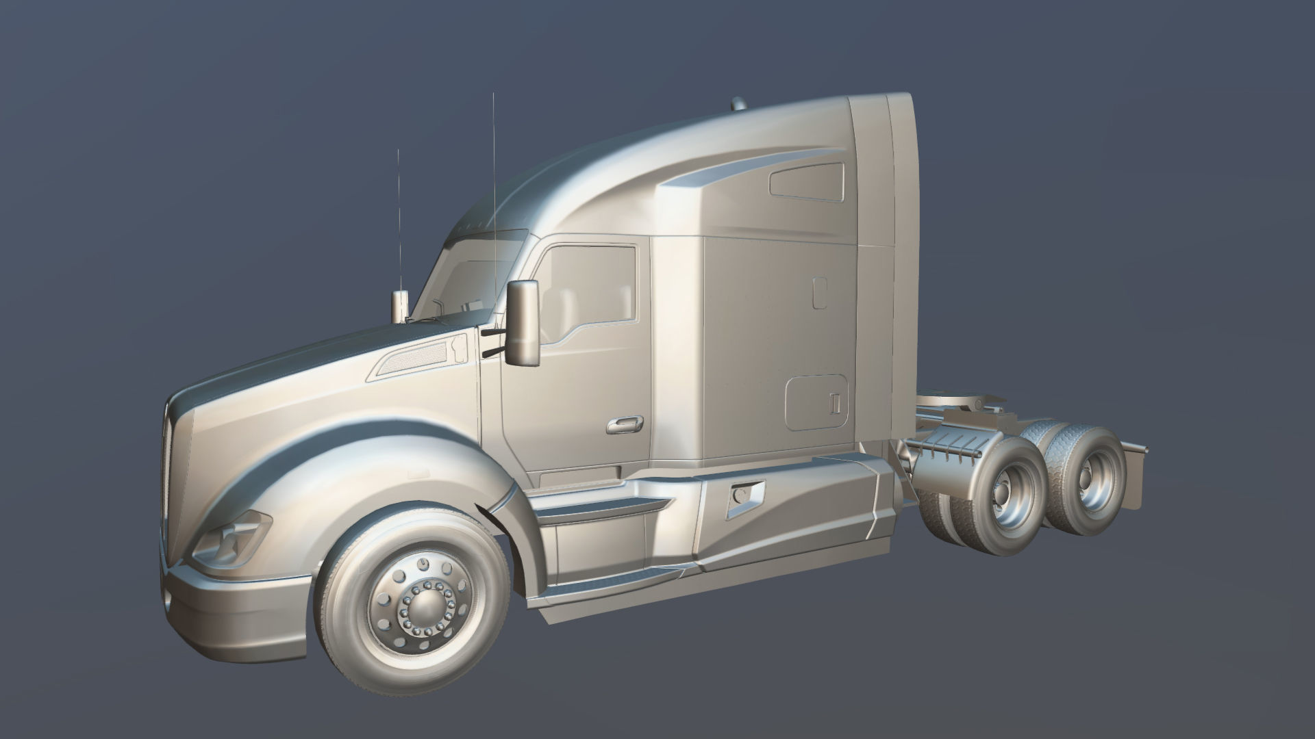 Kenworth T680 Low-poly 3D model_32