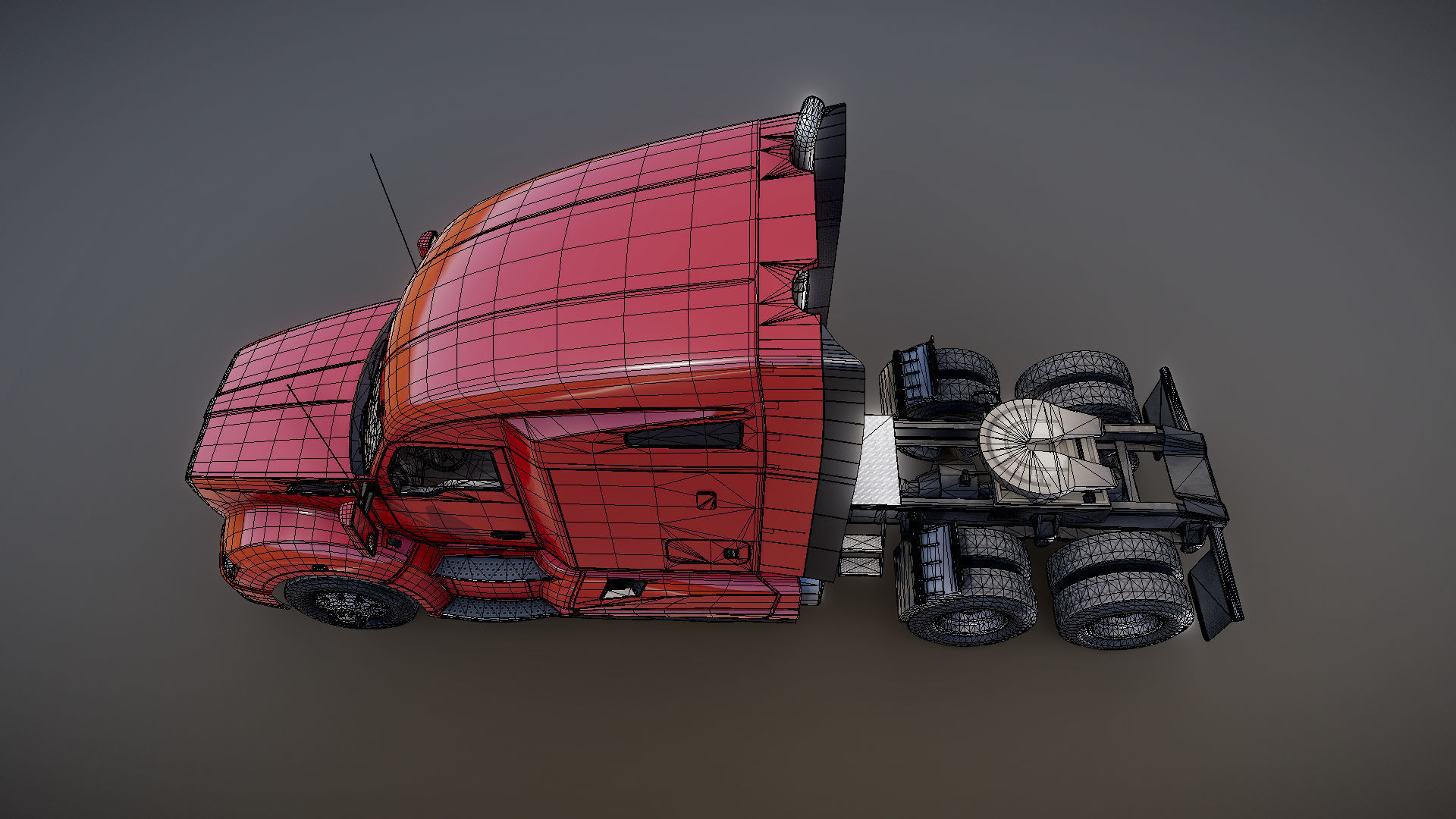 Kenworth T680 Low-poly 3D model_31