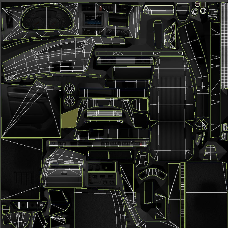 Kenworth T680 Low-poly 3D model_48