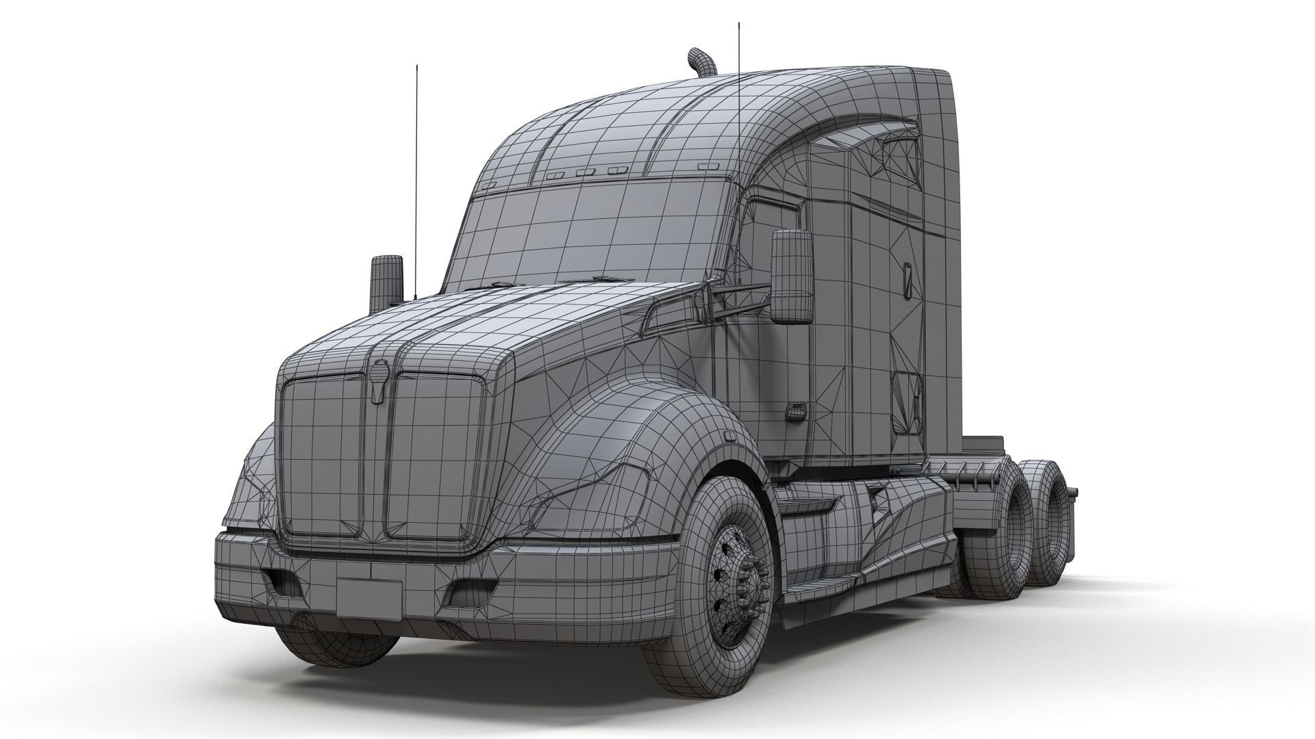 Kenworth T680 Low-poly 3D model_17
