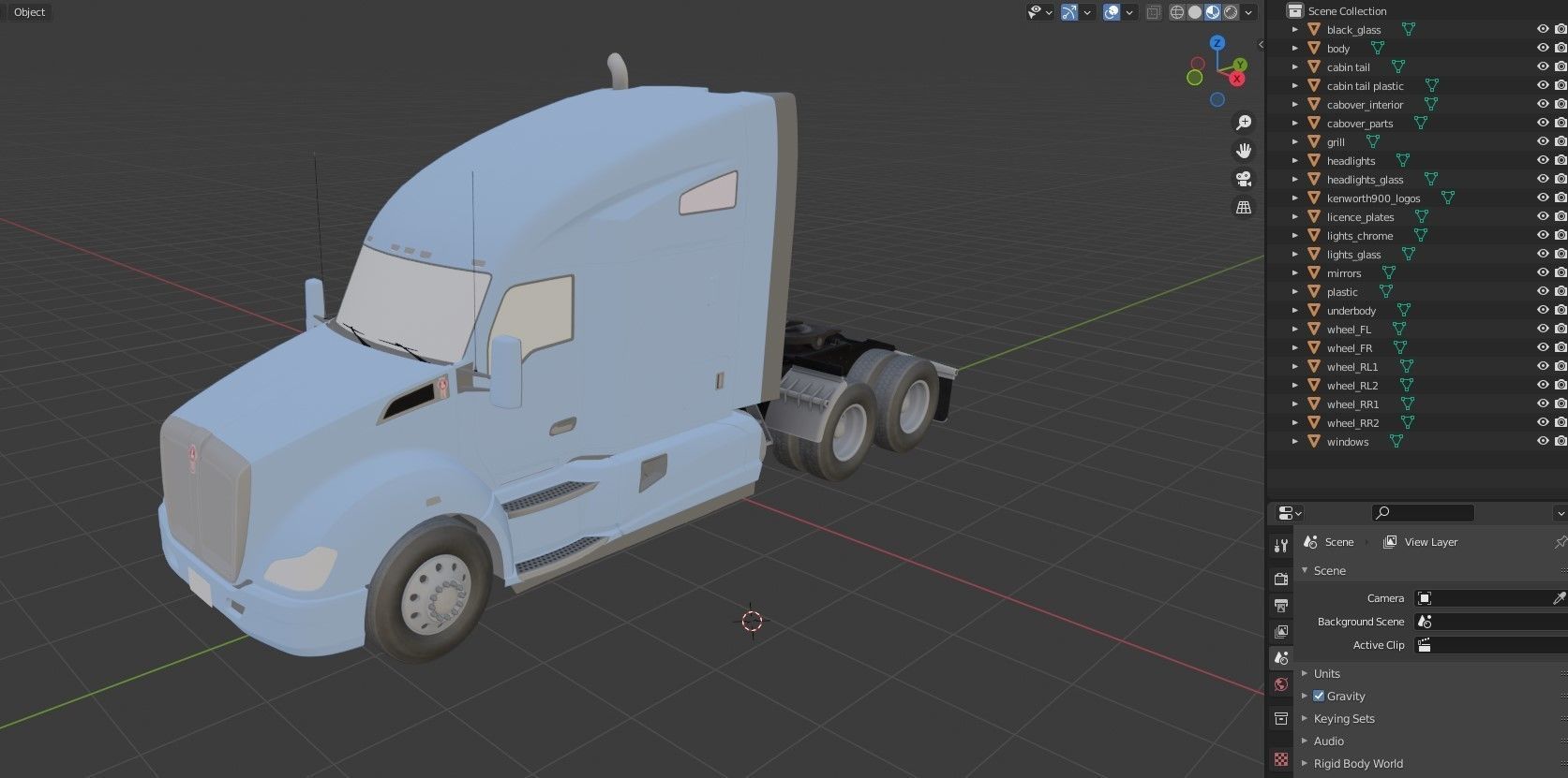 Kenworth T680 Low-poly 3D model_45