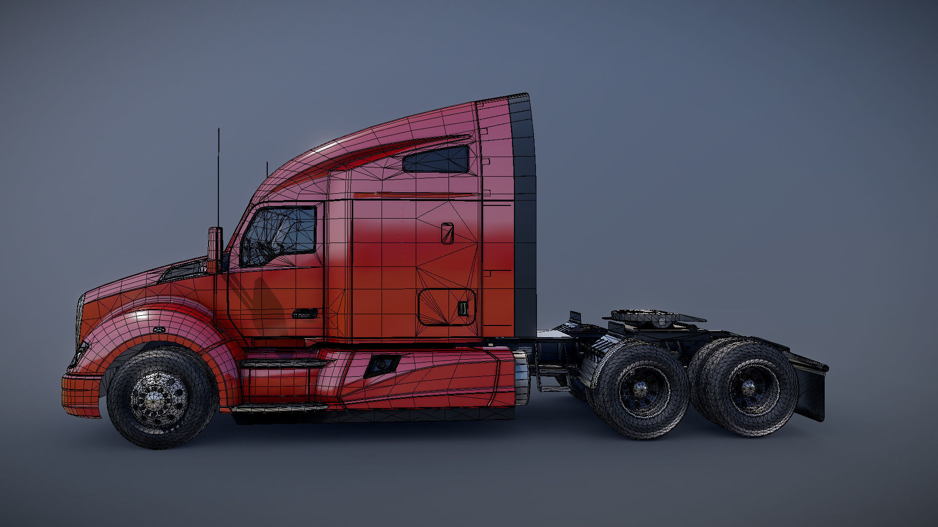 Kenworth T680 Low-poly 3D model_28