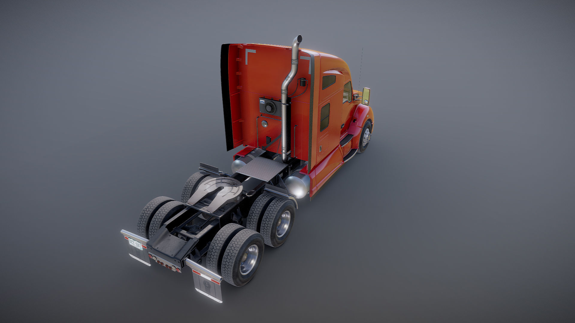 Kenworth T680 Low-poly 3D model_22