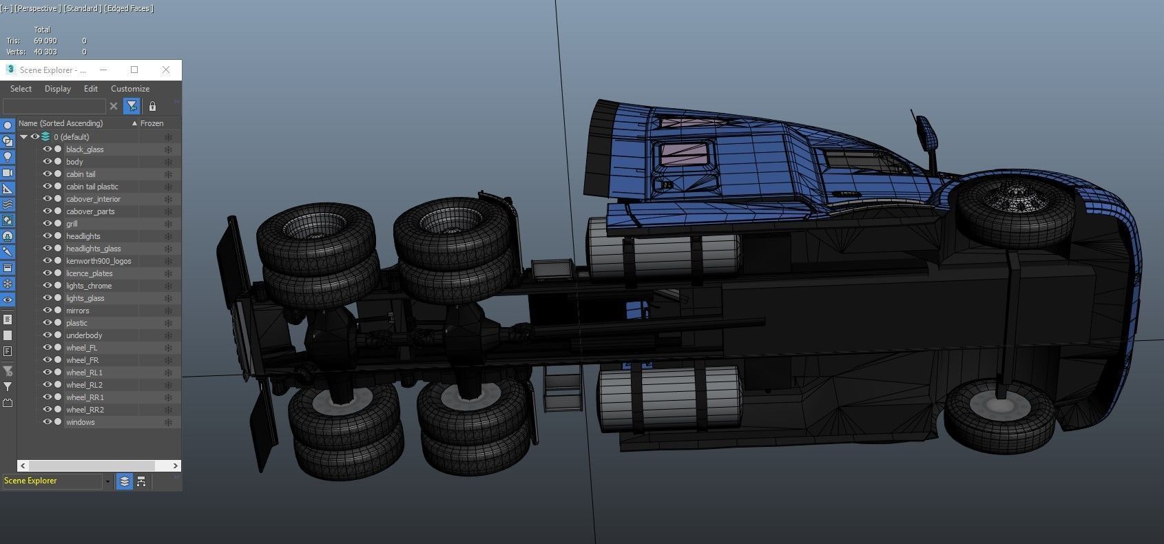 Kenworth T680 Low-poly 3D model_40