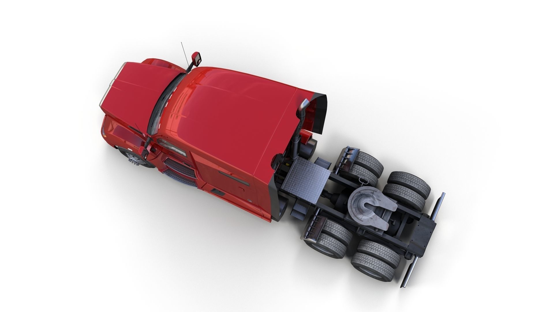 Kenworth T680 Low-poly 3D model_8