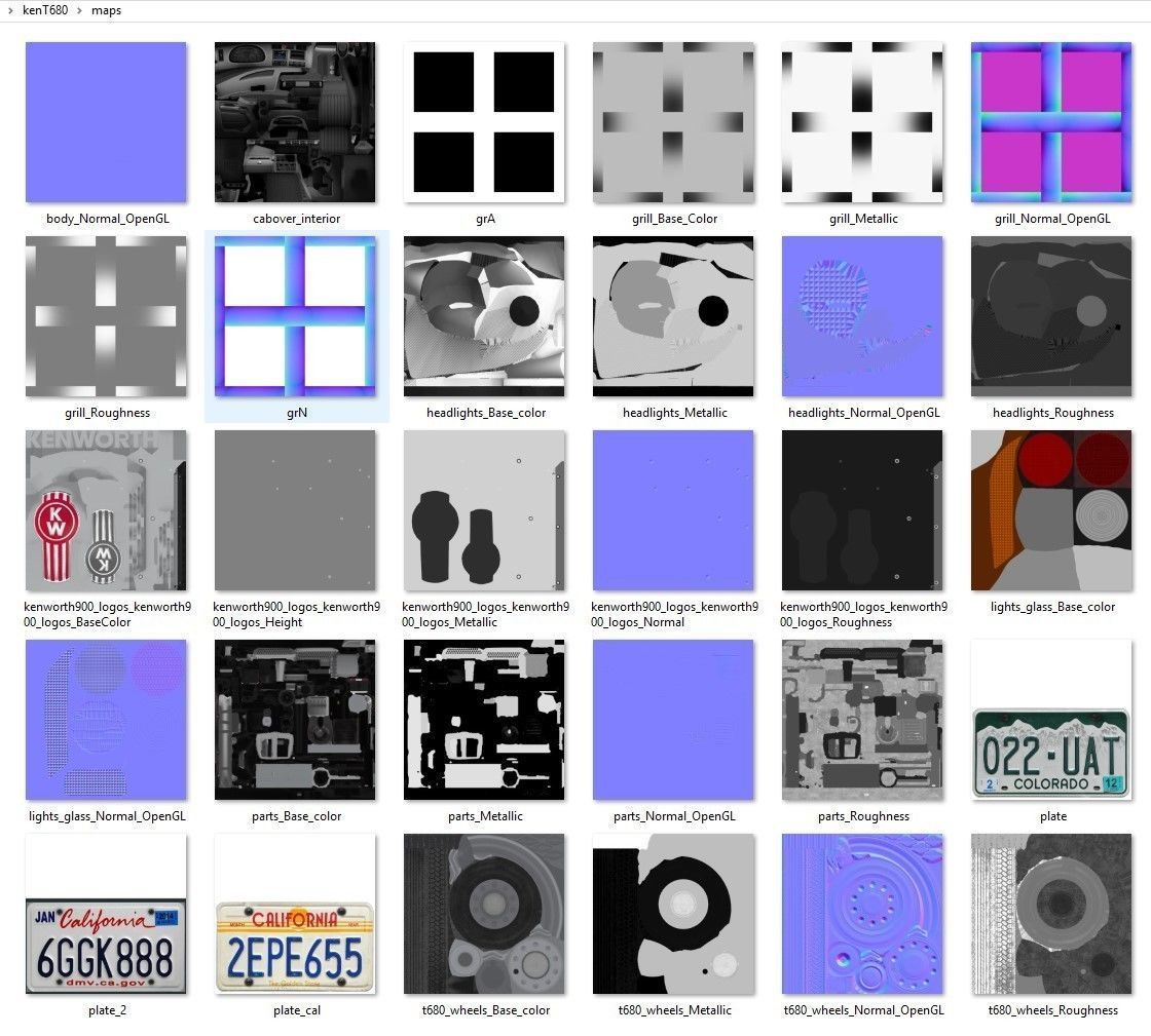 Kenworth T680 Low-poly 3D model_50