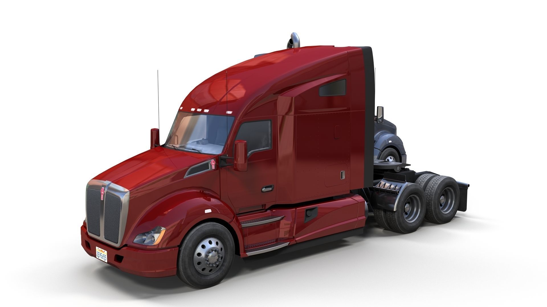 Kenworth T680 Low-poly 3D model_1