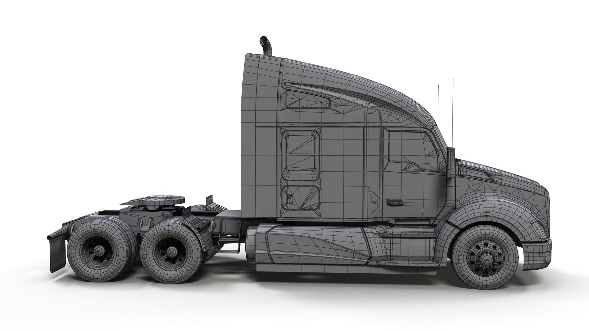 Kenworth T680 Low-poly 3D model_15