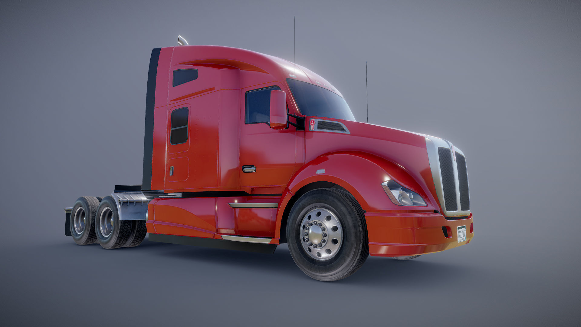 Kenworth T680 Low-poly 3D model_24