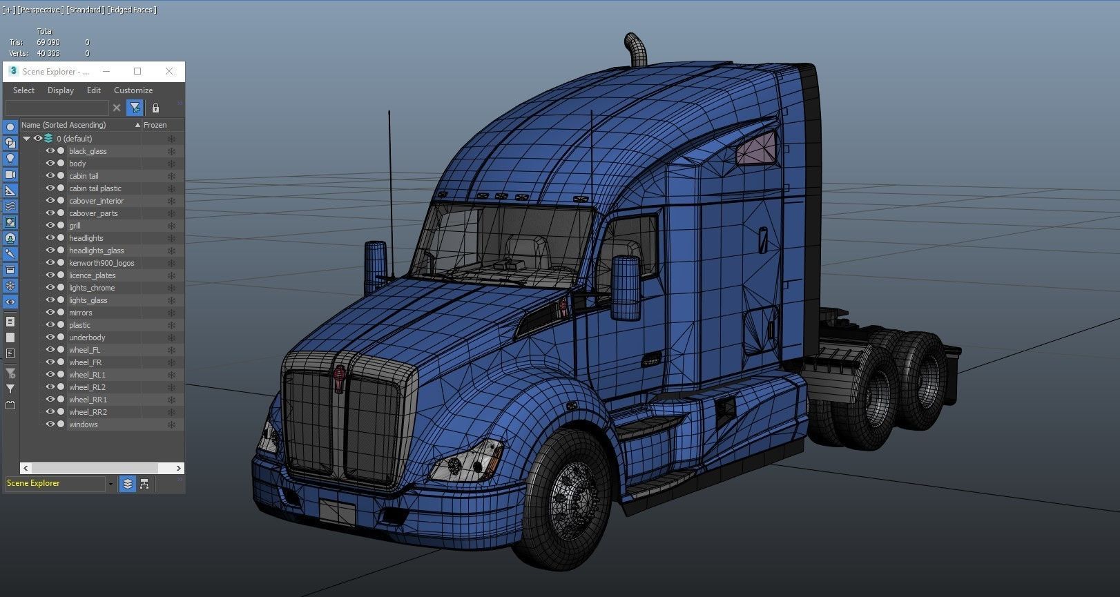 Kenworth T680 Low-poly 3D model_38