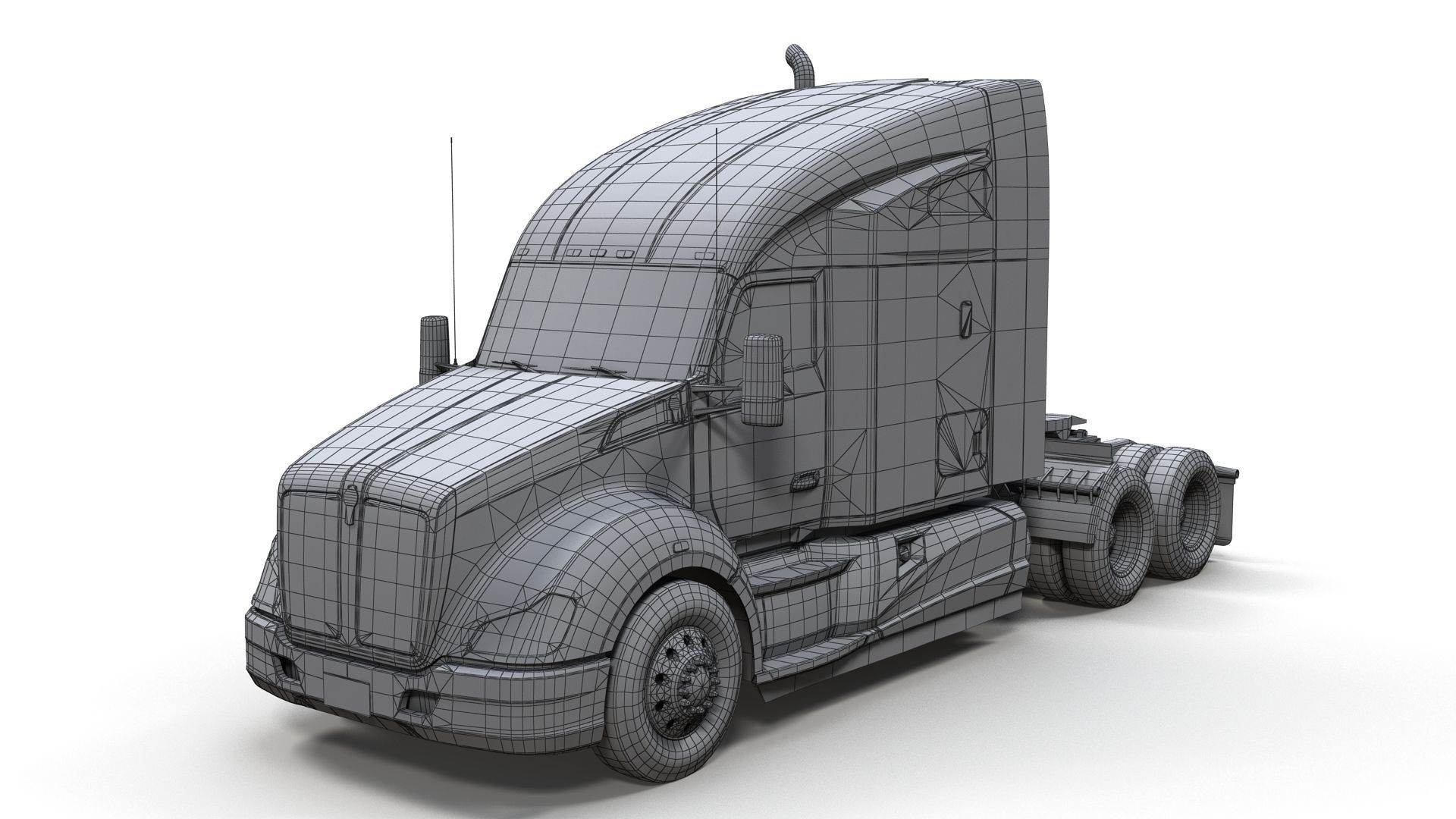 Kenworth T680 Low-poly 3D model_10