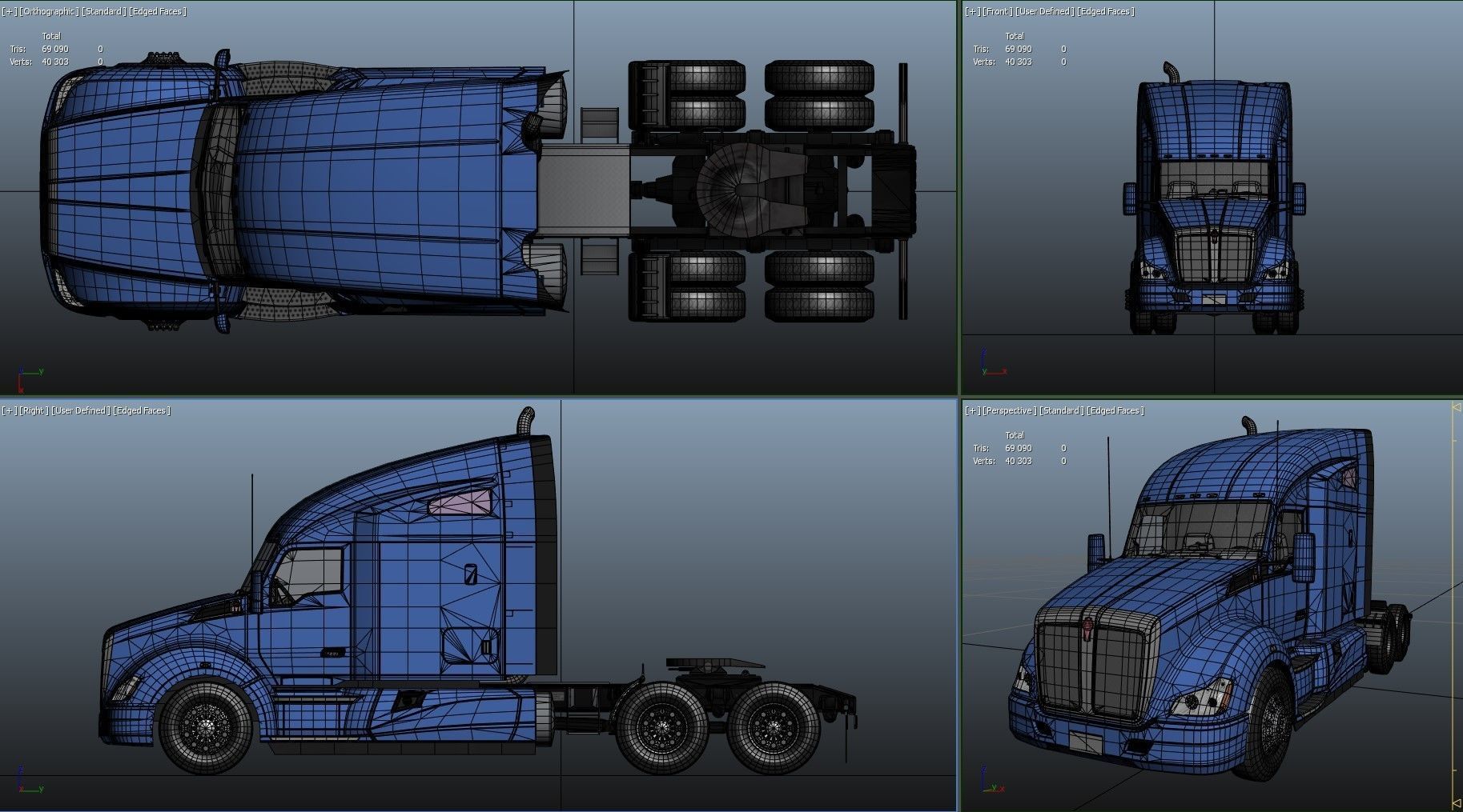 Kenworth T680 Low-poly 3D model_41