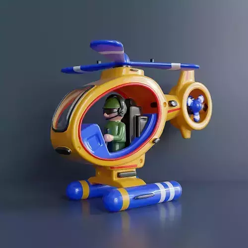 Childrens plastic toy helicopter