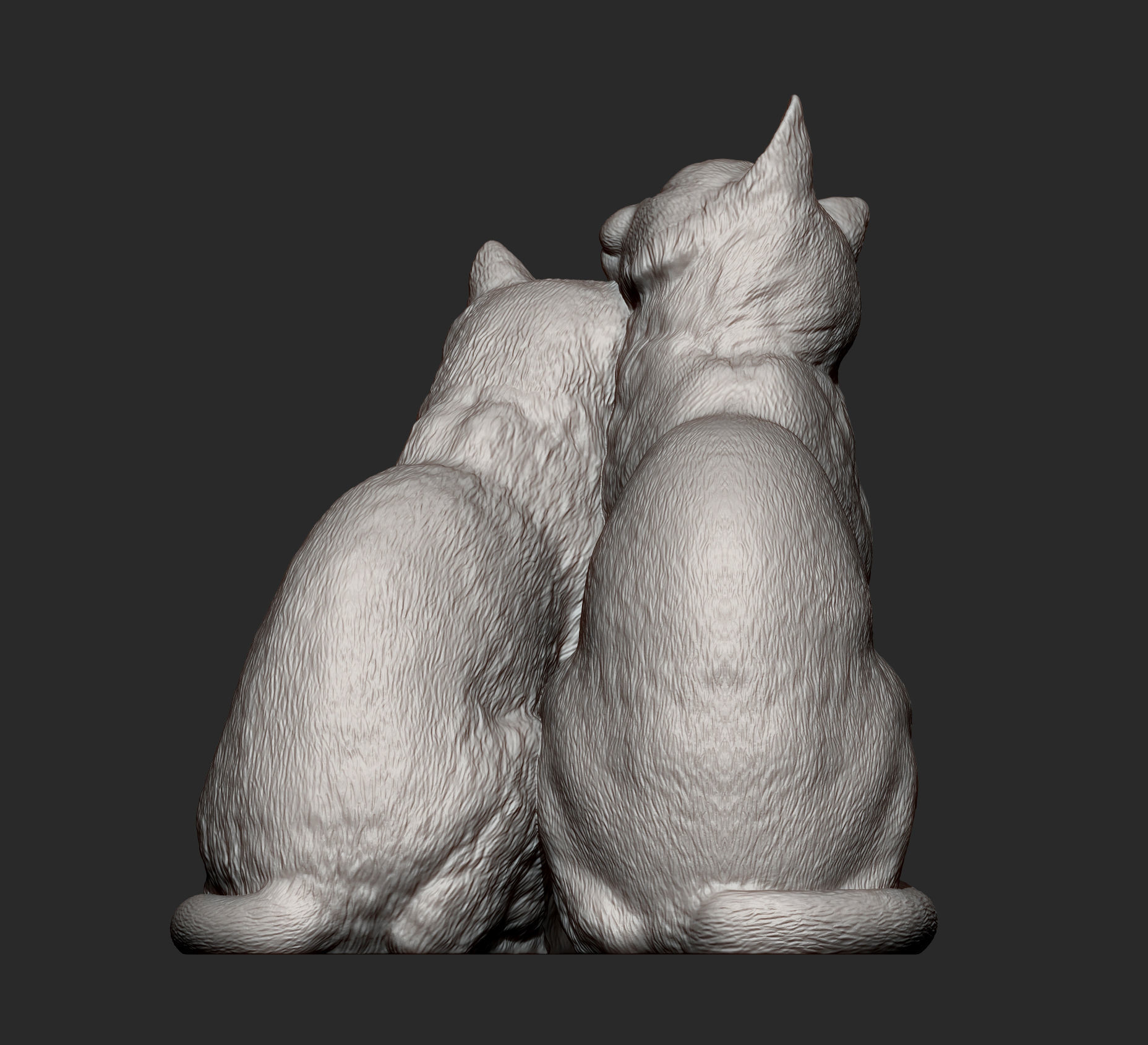 Cats in love 3D print model_12