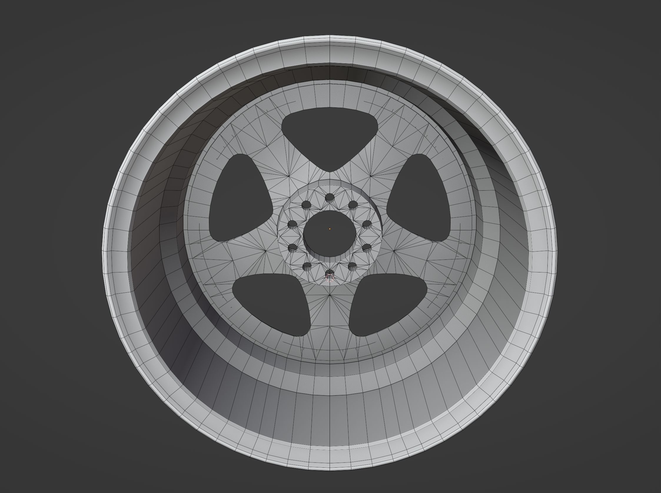 Rays Nismo LMGT1 - 3 Piece Wheels - Game Ready Low-poly 3D model_7