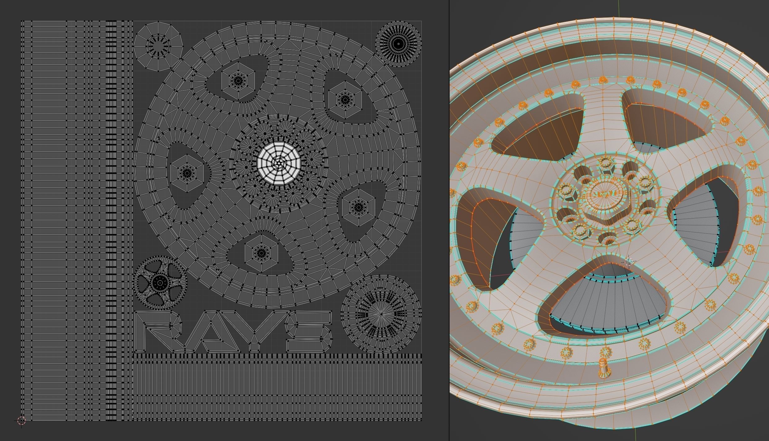 Rays Nismo LMGT1 - 3 Piece Wheels - Game Ready Low-poly 3D model_8