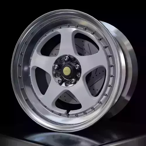 Rays Nismo LMGT2 - 3 Piece Wheels - Game Ready Low-poly 3D model