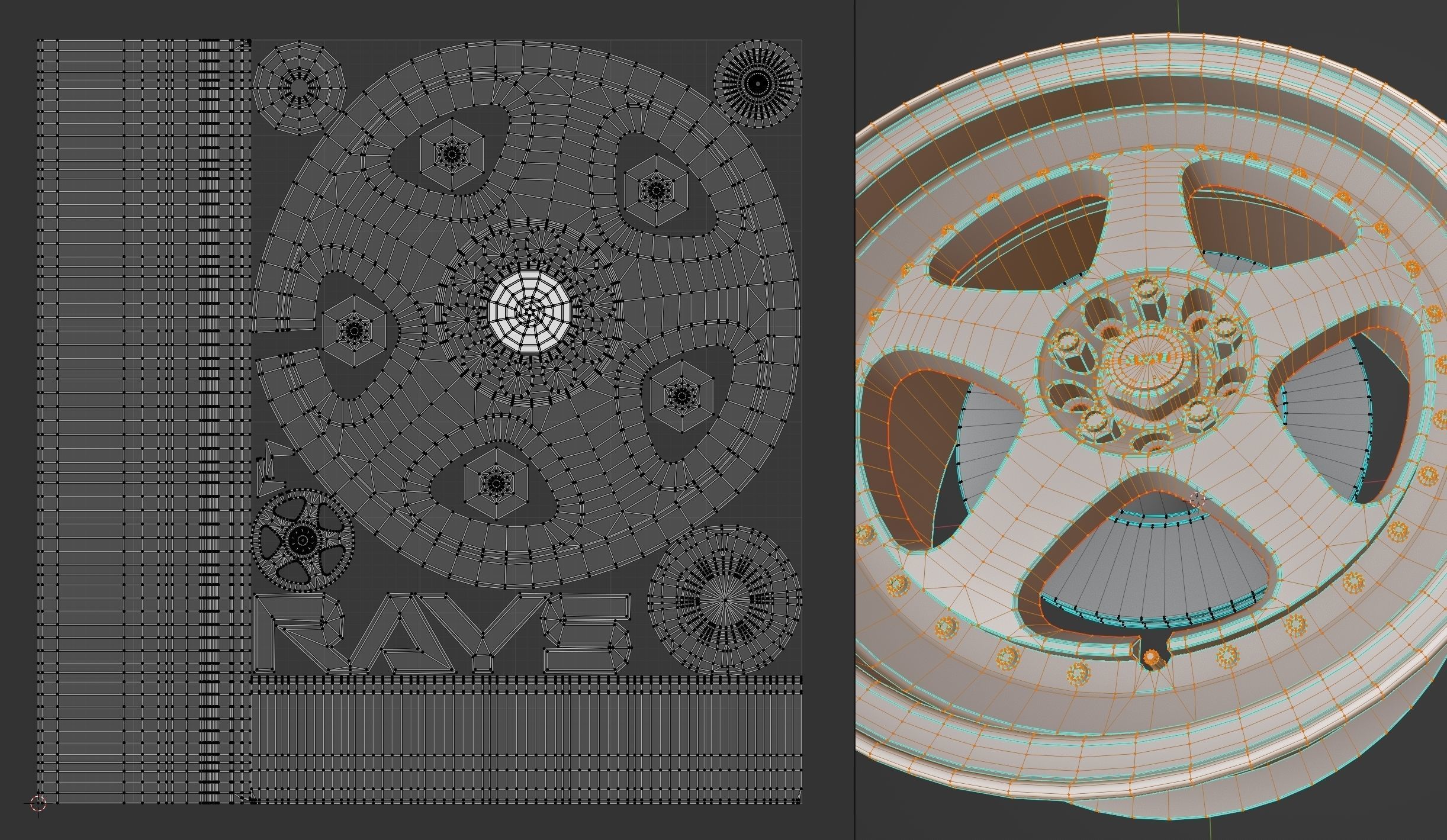 Rays Nismo LMGT2 - 3 Piece Wheels - Game Ready Low-poly 3D model_8