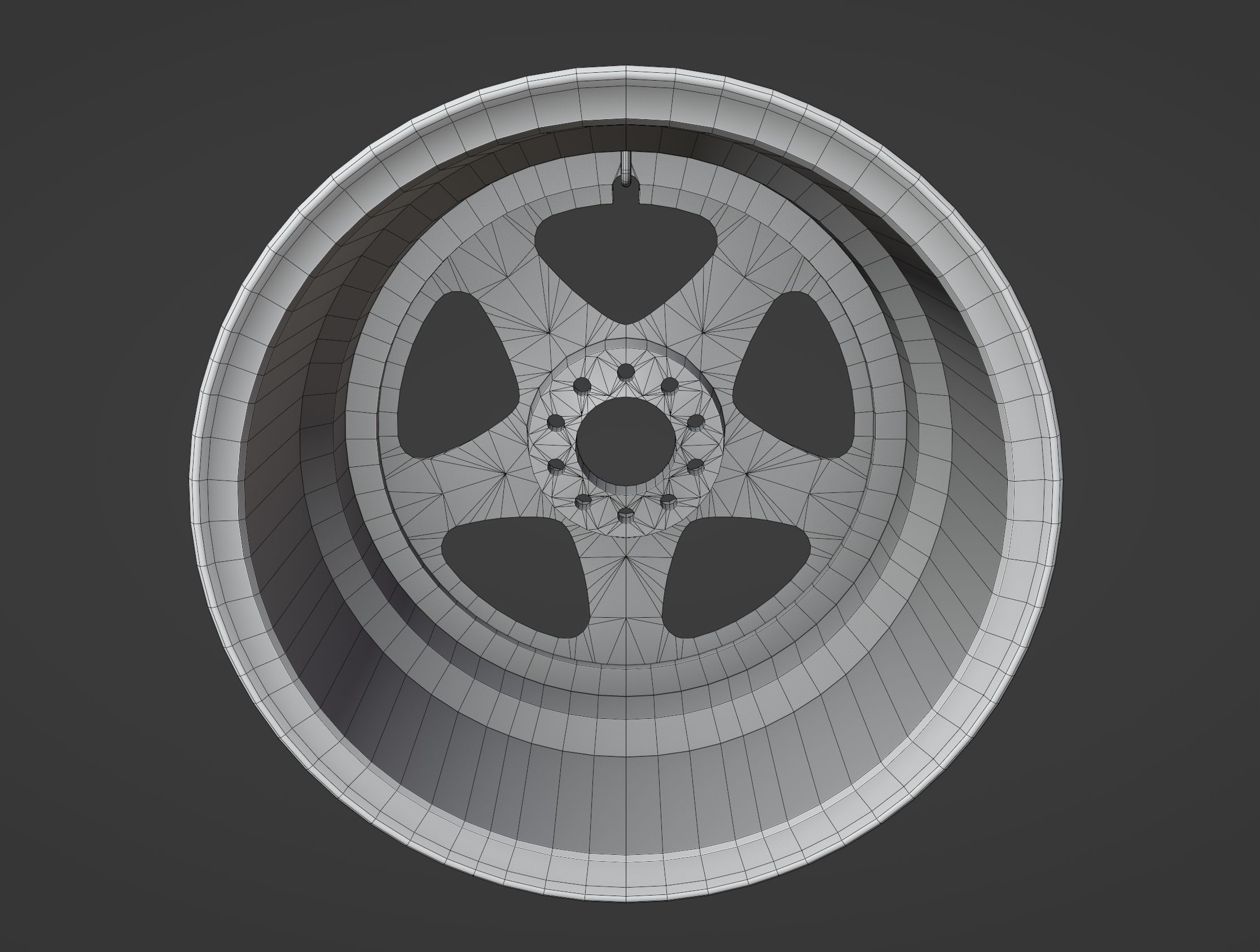 Rays Nismo LMGT2 - 3 Piece Wheels - Game Ready Low-poly 3D model_7