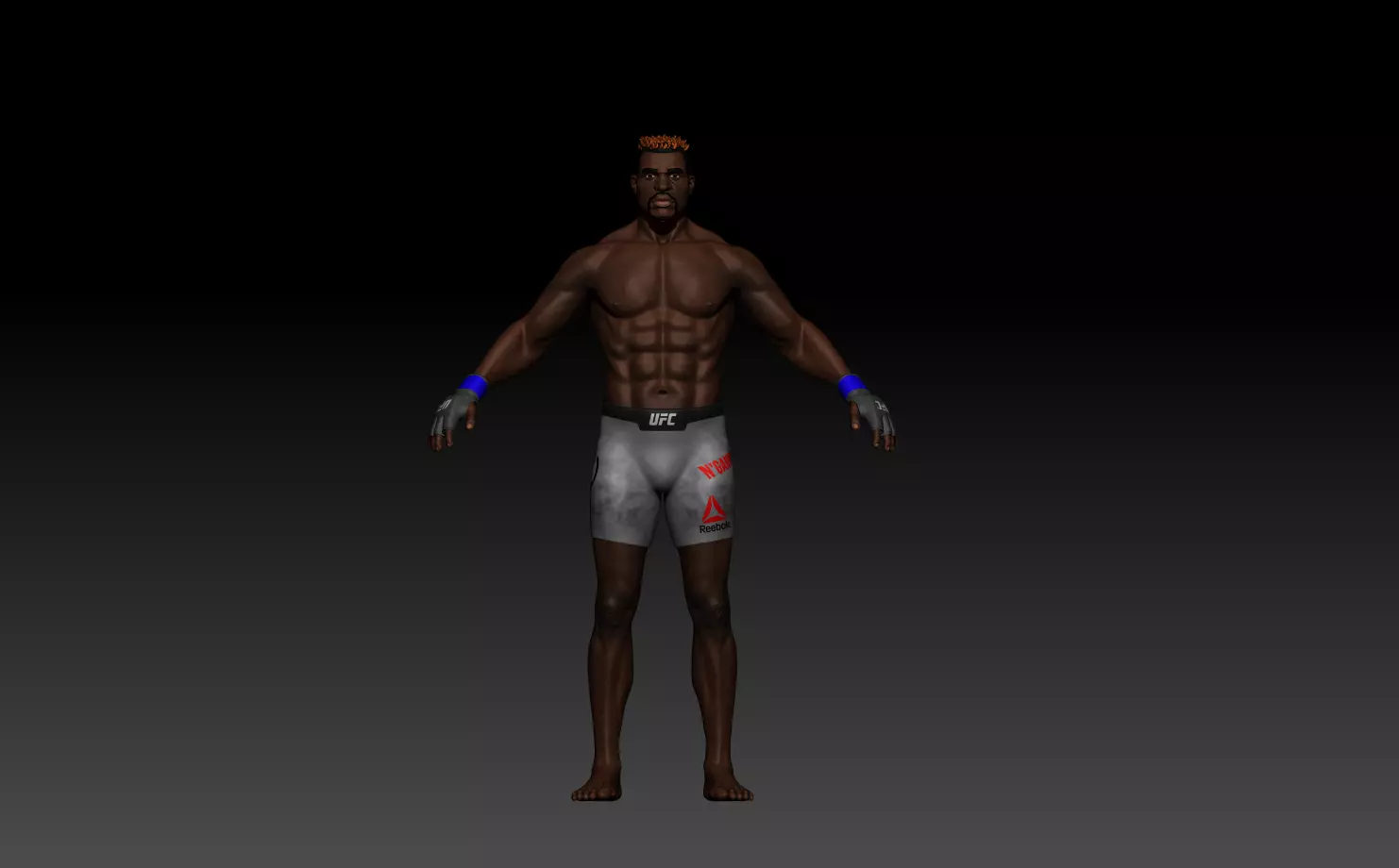 3D MODEL FRANCIS NGANNOU STYLIZED Low-poly 3D model_0