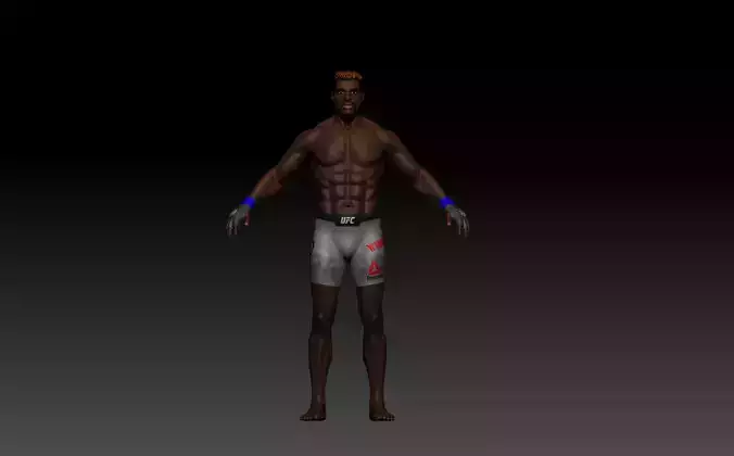 3D MODEL FRANCIS NGANNOU STYLIZED Low-poly 3D model