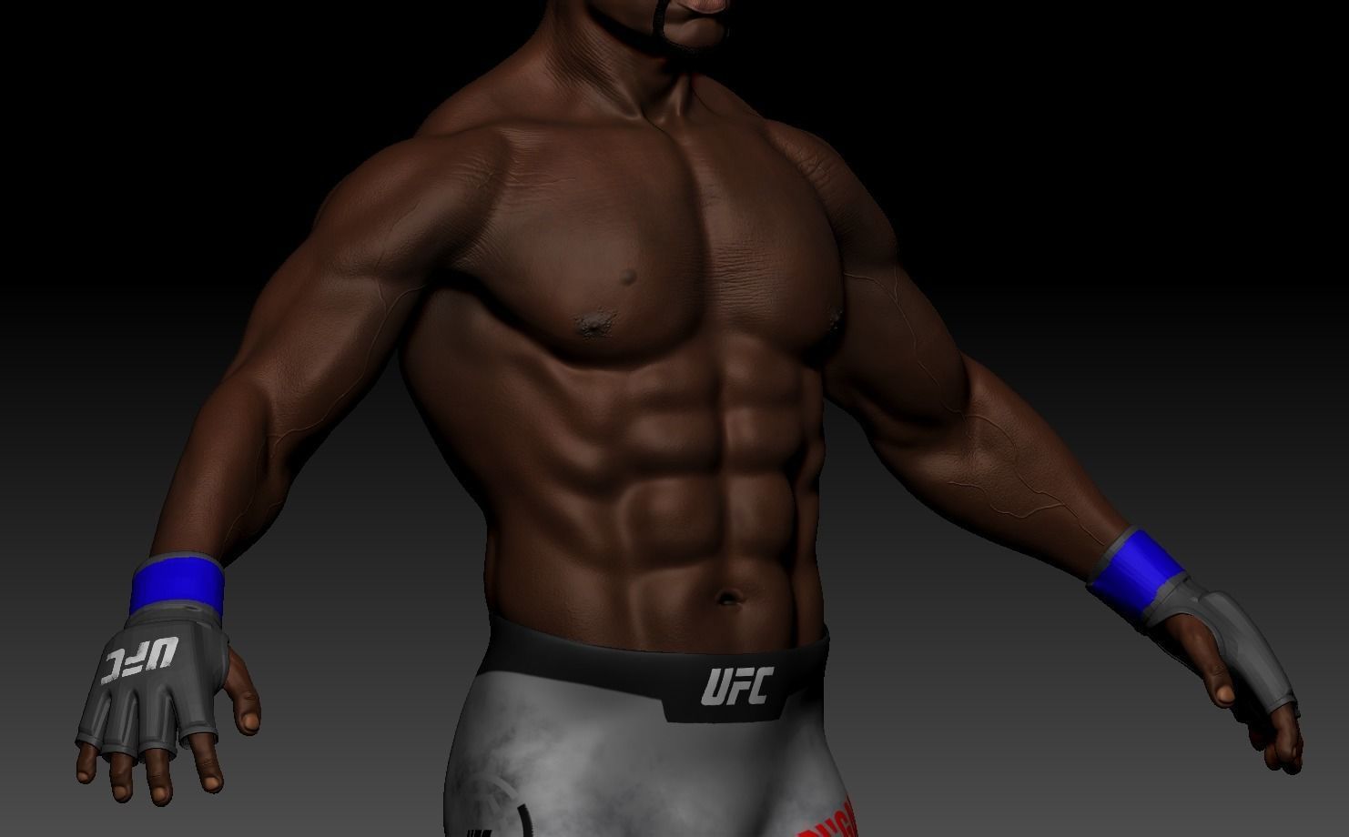 3D MODEL FRANCIS NGANNOU STYLIZED Low-poly 3D model_1
