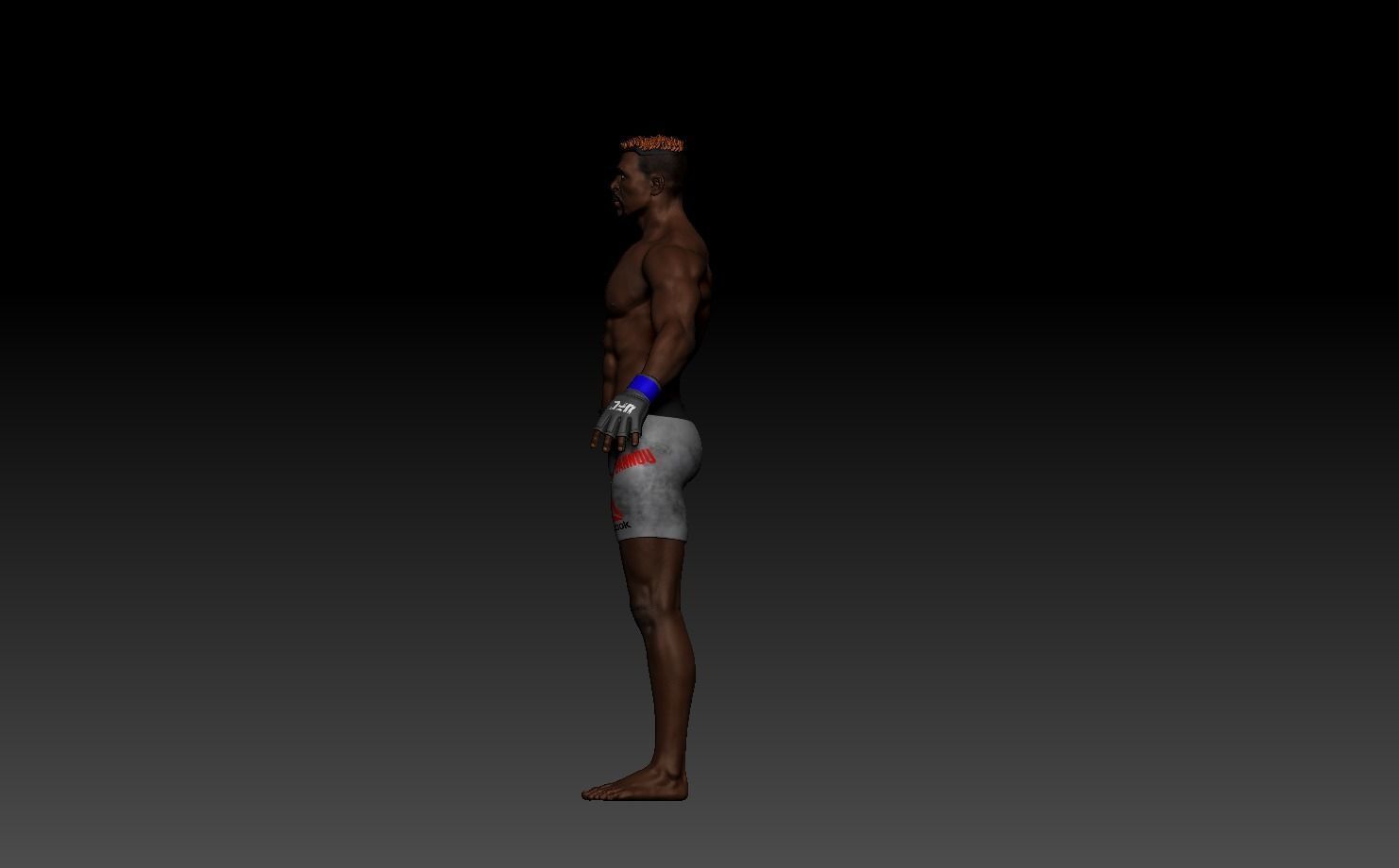 3D MODEL FRANCIS NGANNOU STYLIZED Low-poly 3D model_4