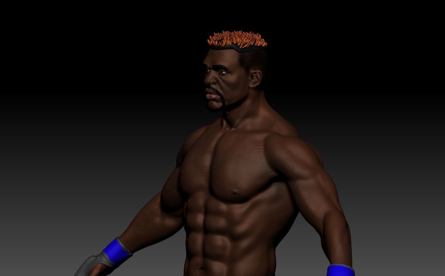 3D MODEL FRANCIS NGANNOU STYLIZED Low-poly 3D model_3