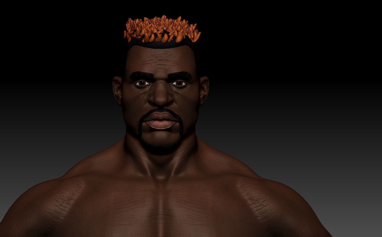 3D MODEL FRANCIS NGANNOU STYLIZED Low-poly 3D model_2