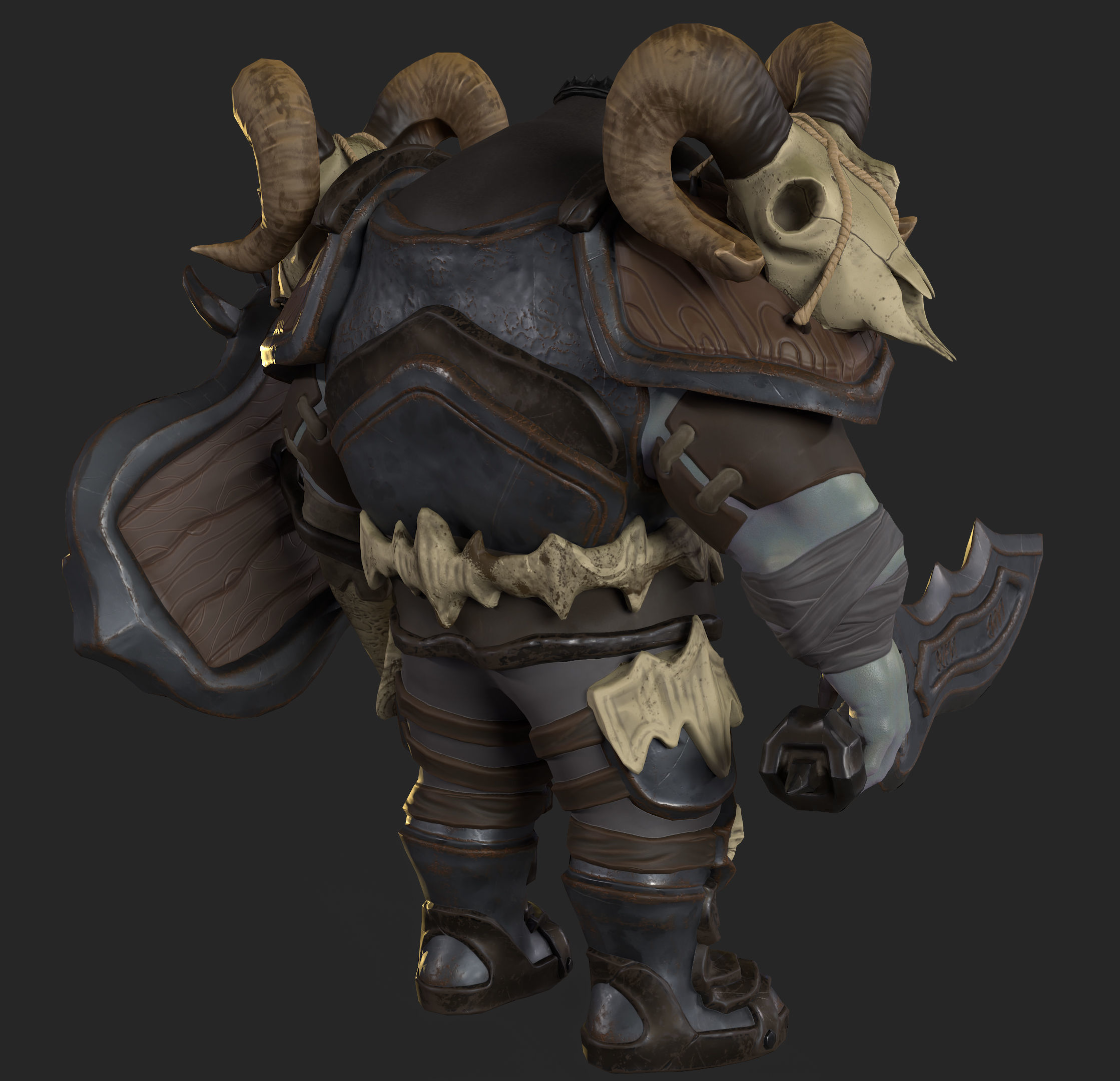 Death Knight Low-poly 3D model_9