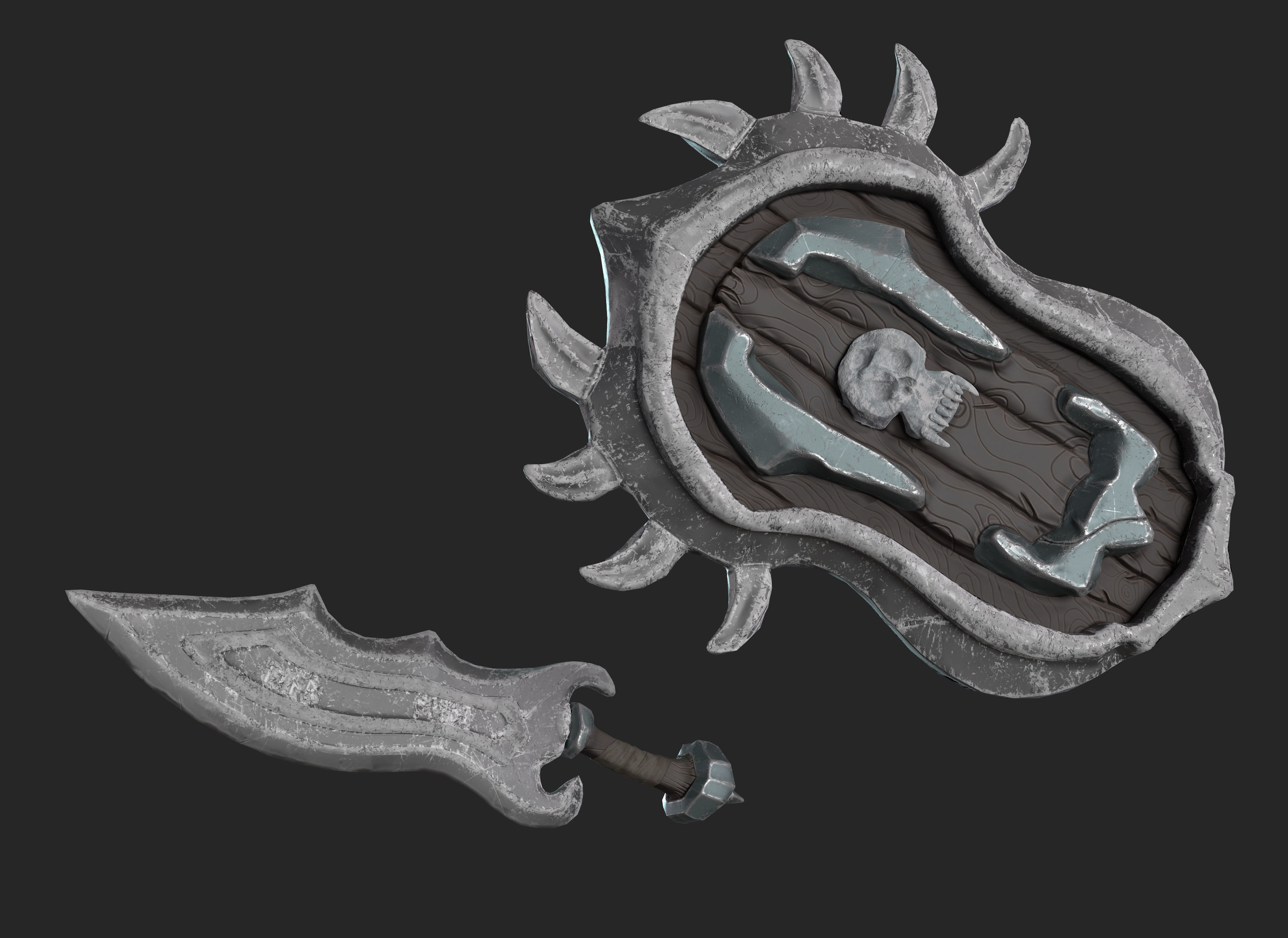 Death Knight Low-poly 3D model_14