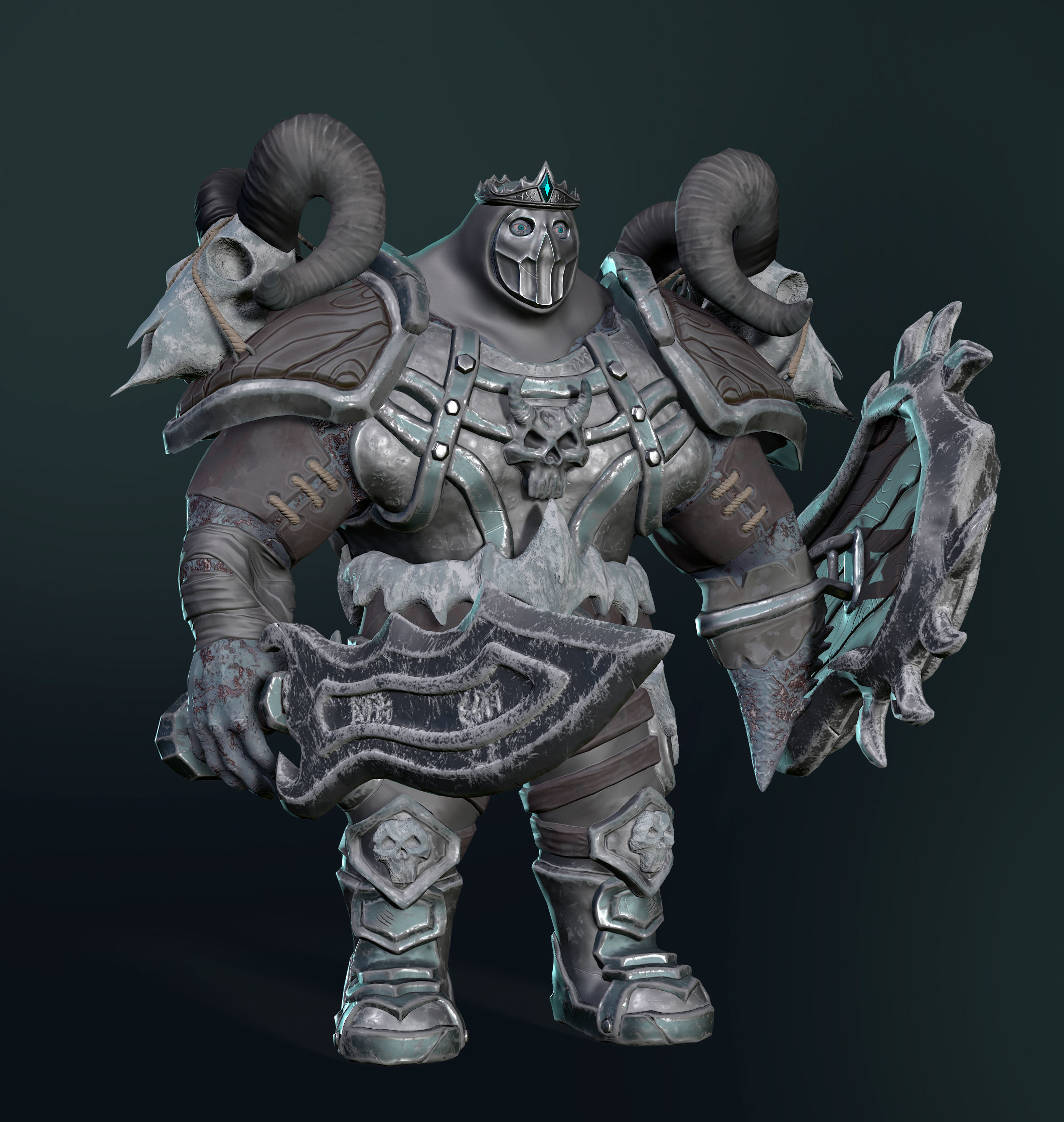 Death Knight Low-poly 3D model_10