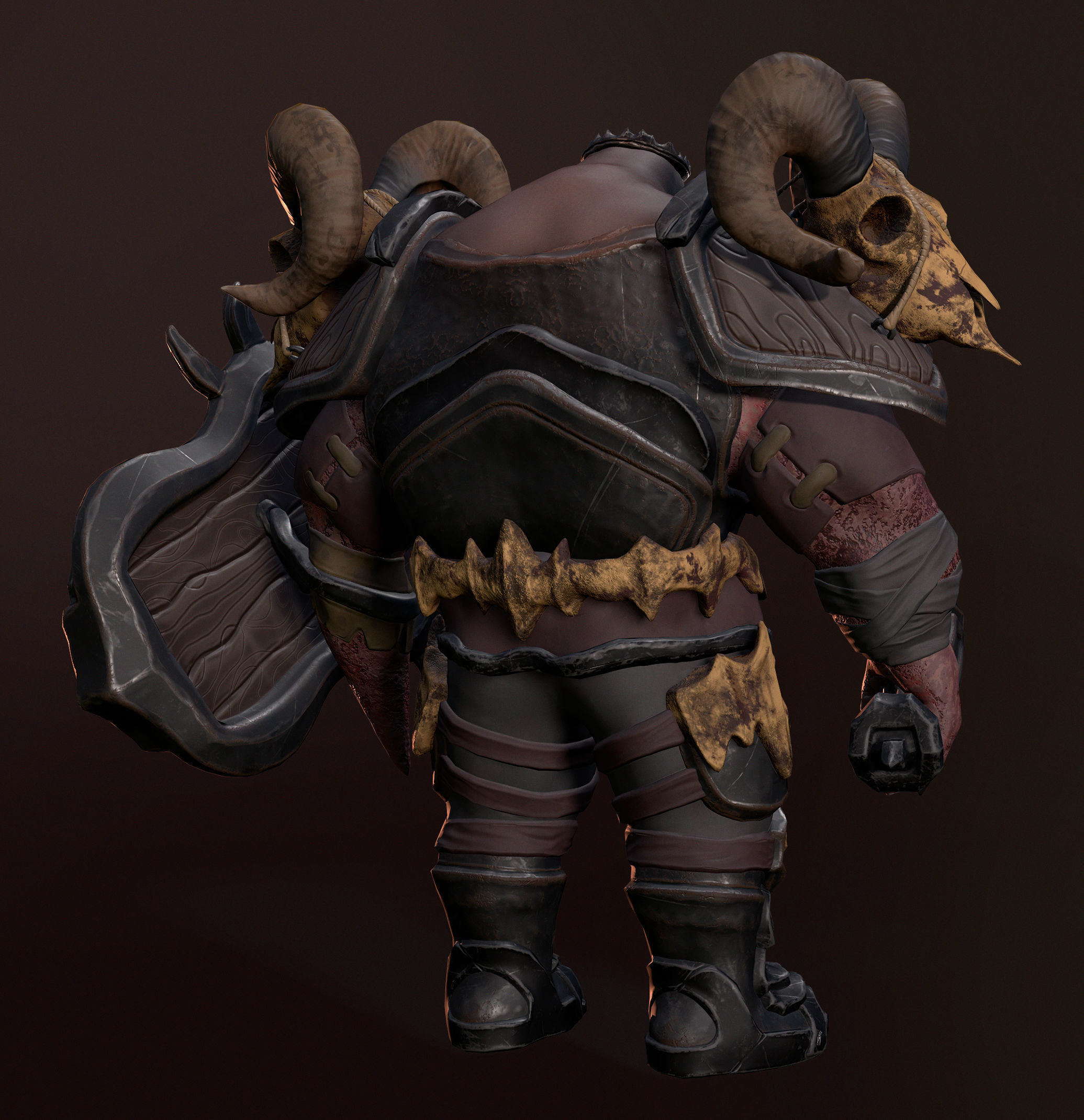 Death Knight Low-poly 3D model_11