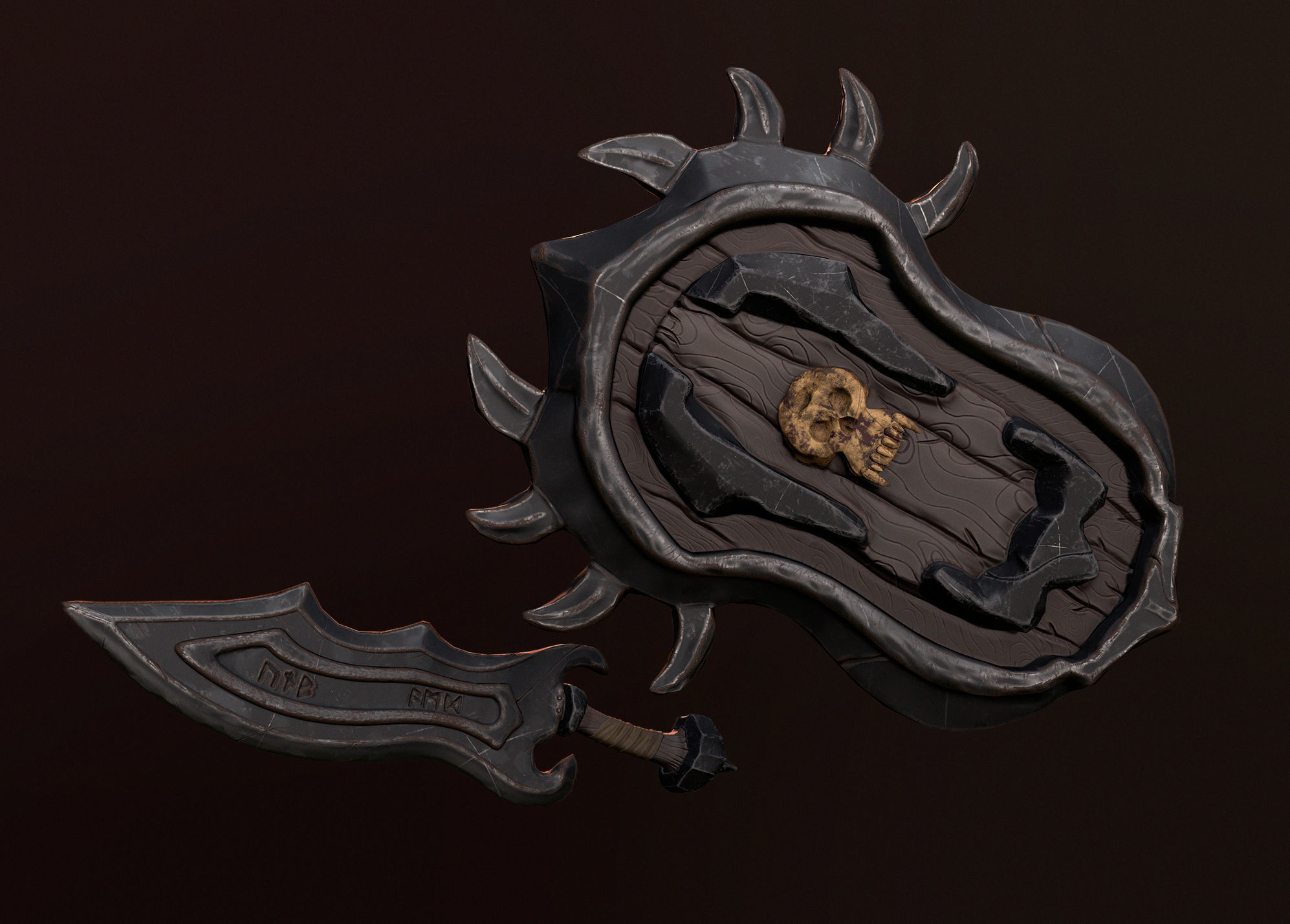 Death Knight Low-poly 3D model_12