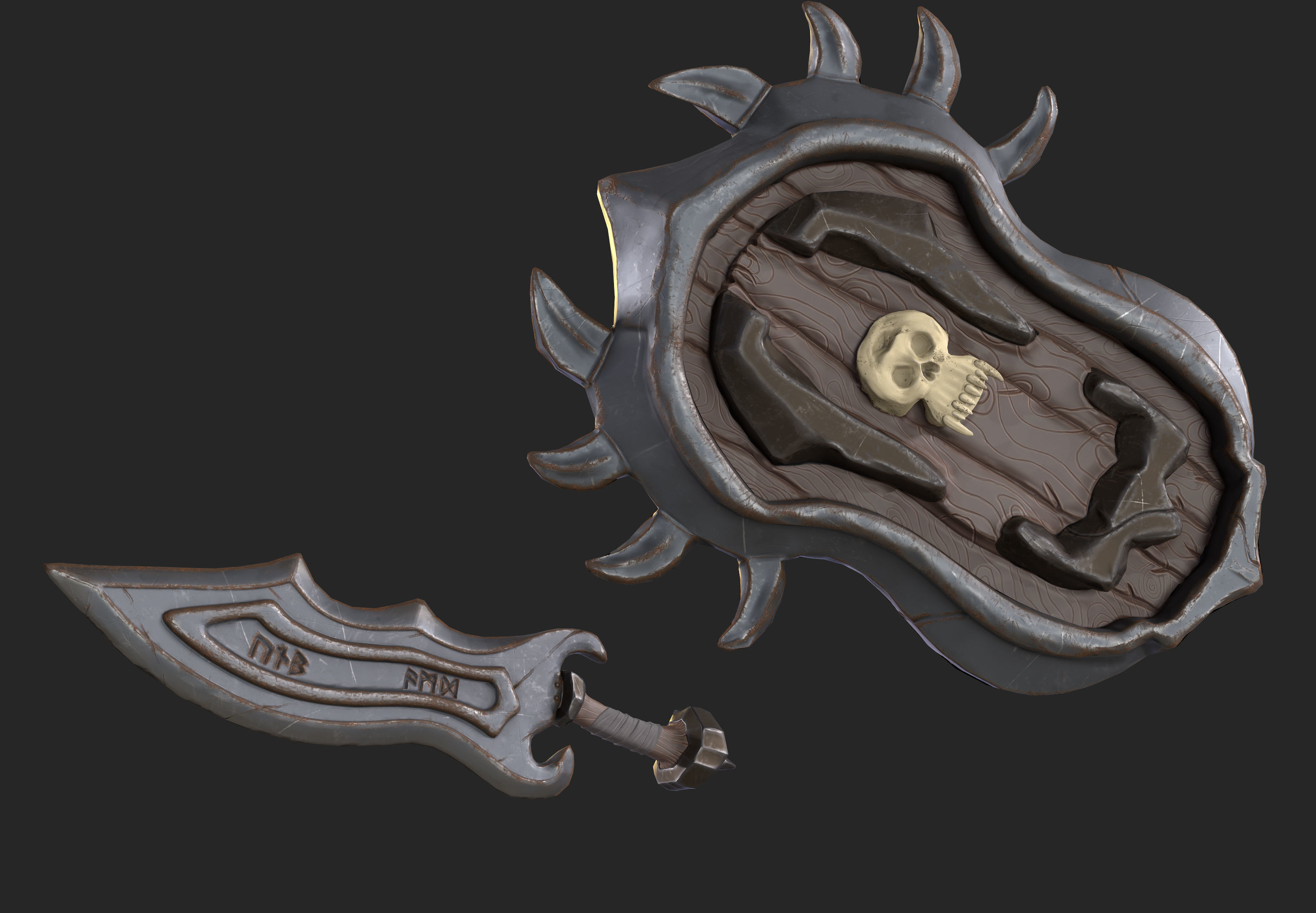 Death Knight Low-poly 3D model_13