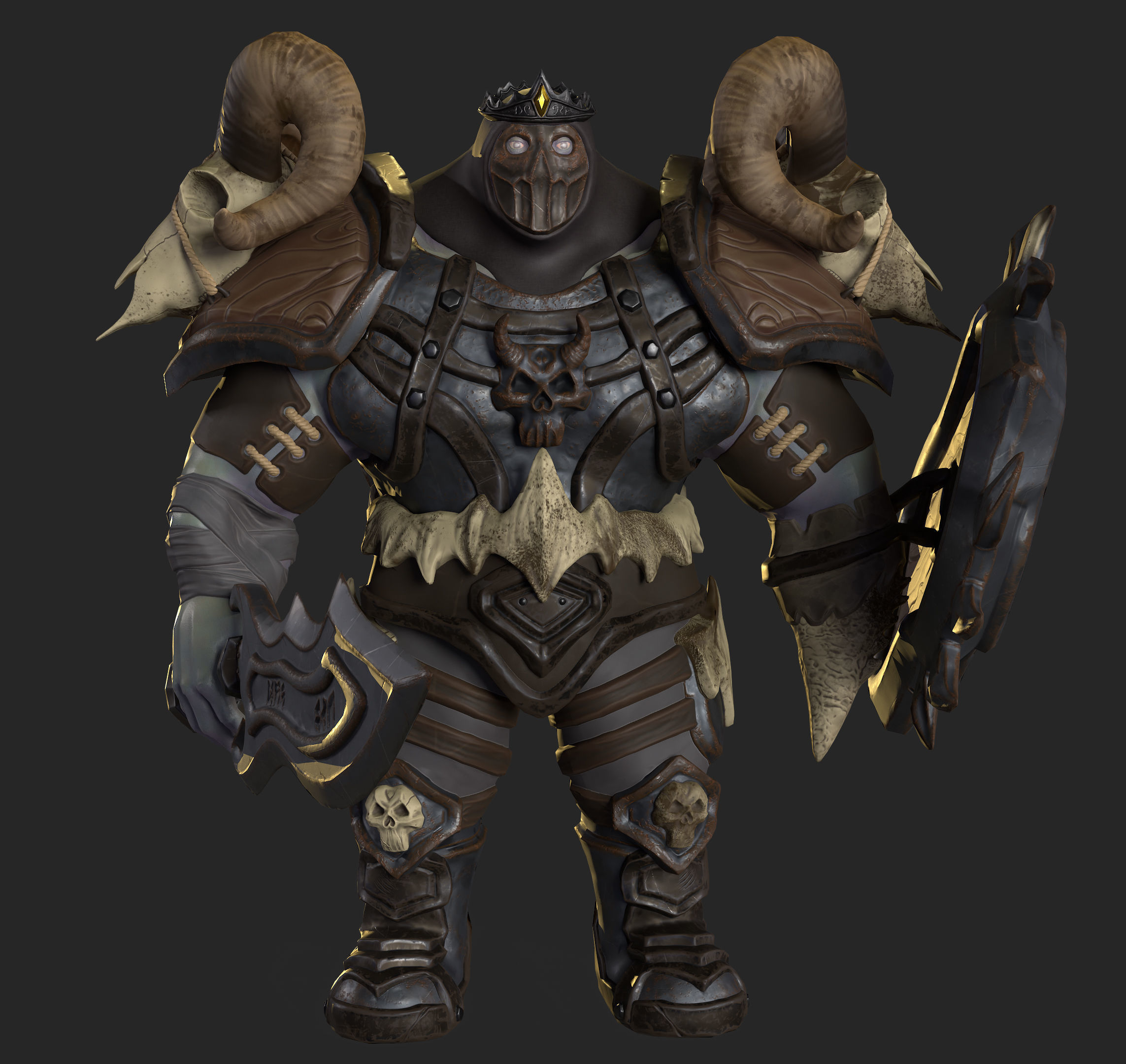 Death Knight Low-poly 3D model_5