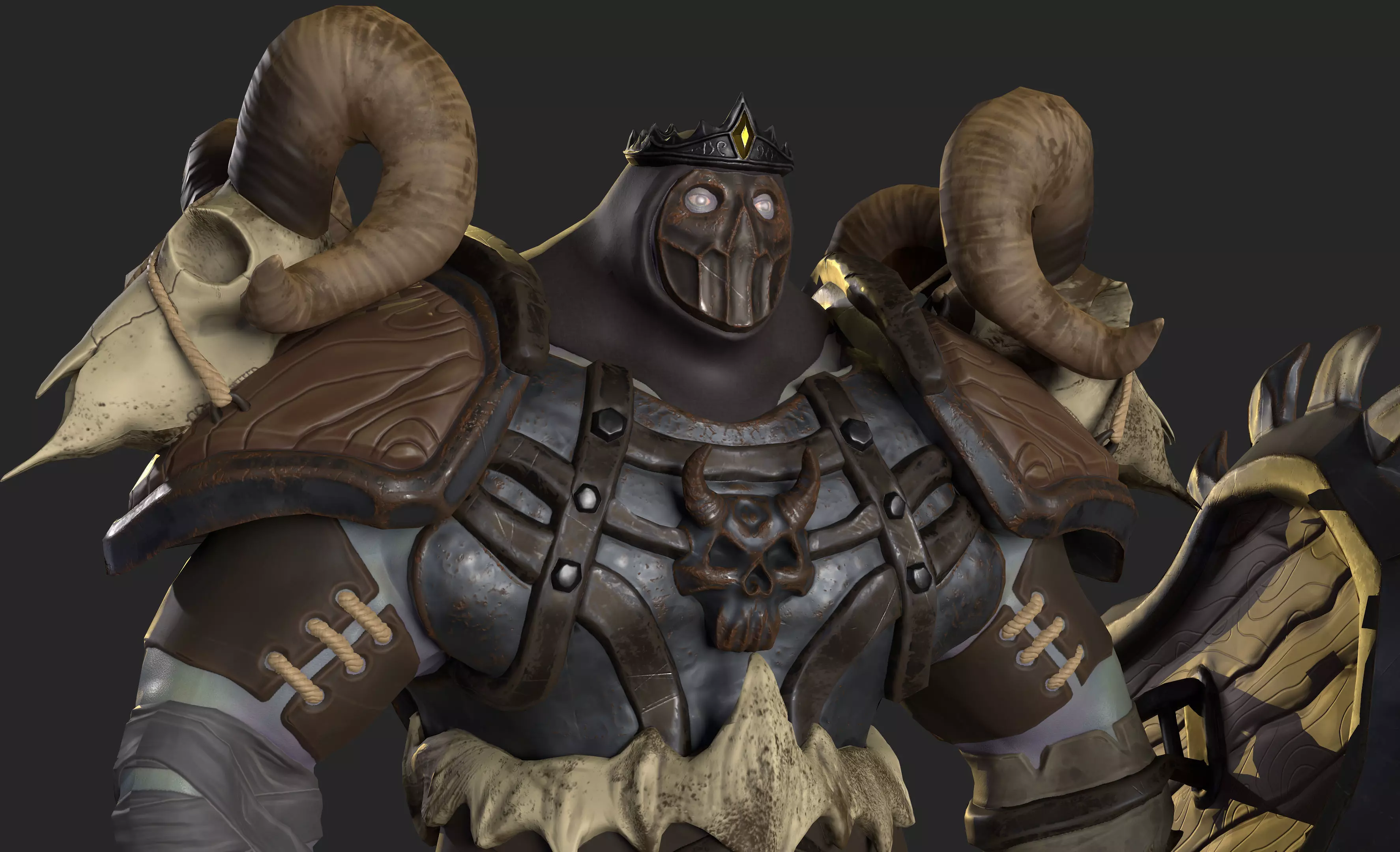 Death Knight Low-poly 3D model_0