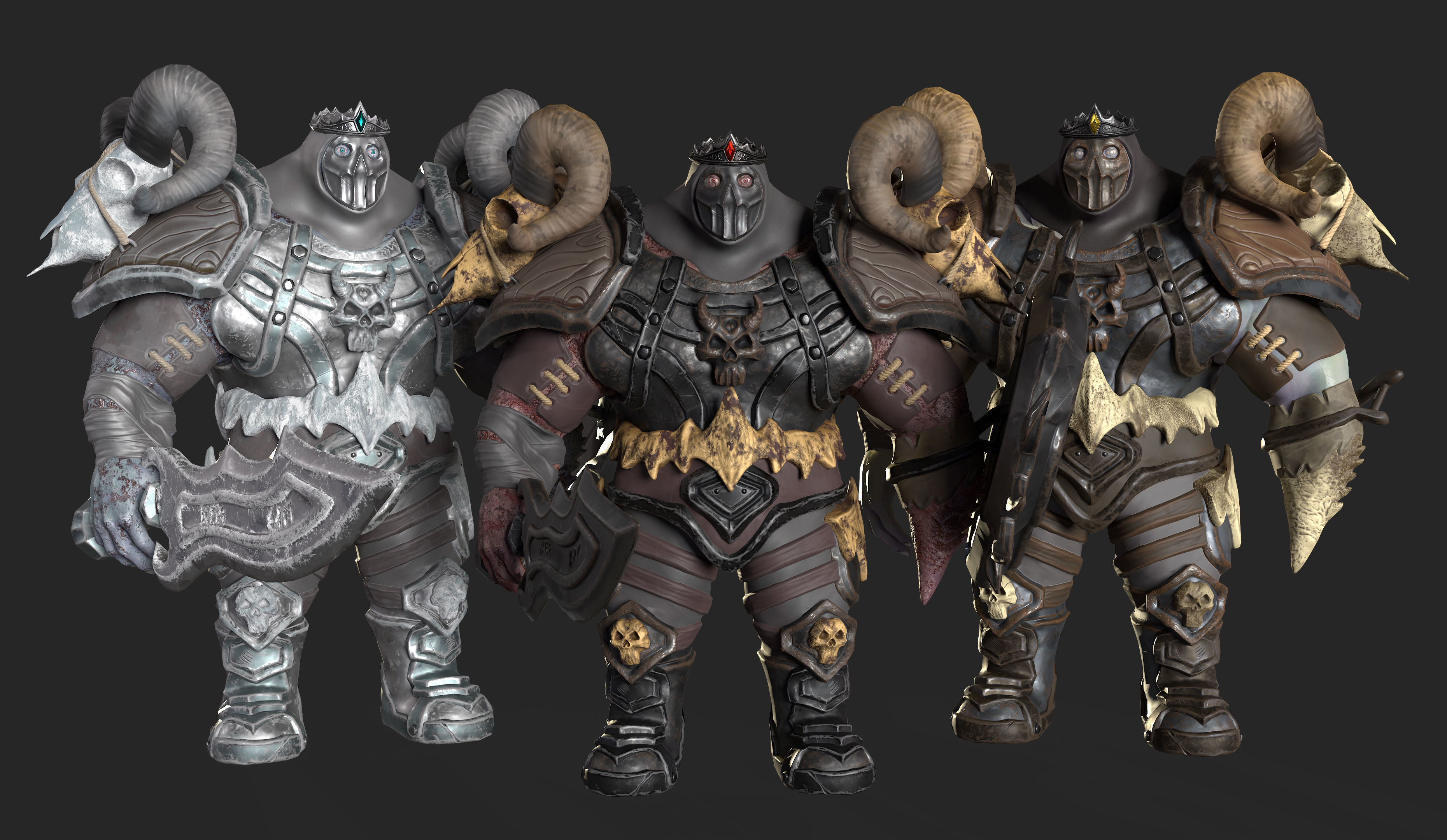 Death Knight Low-poly 3D model_2