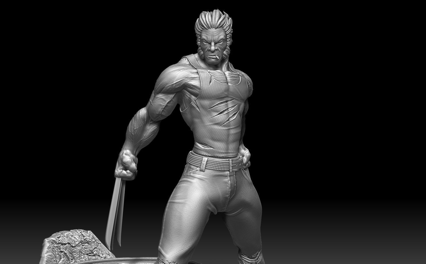Wolverine X-men Stand 3D print model_8
