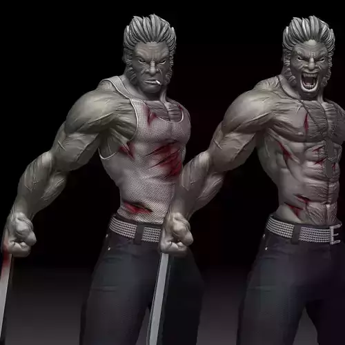 Wolverine X-men Stand 3D print model
