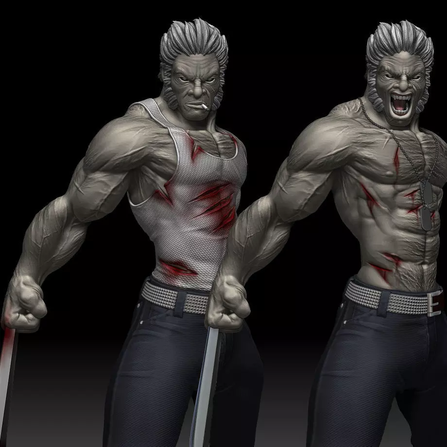 Wolverine X-men Stand 3D print model_0
