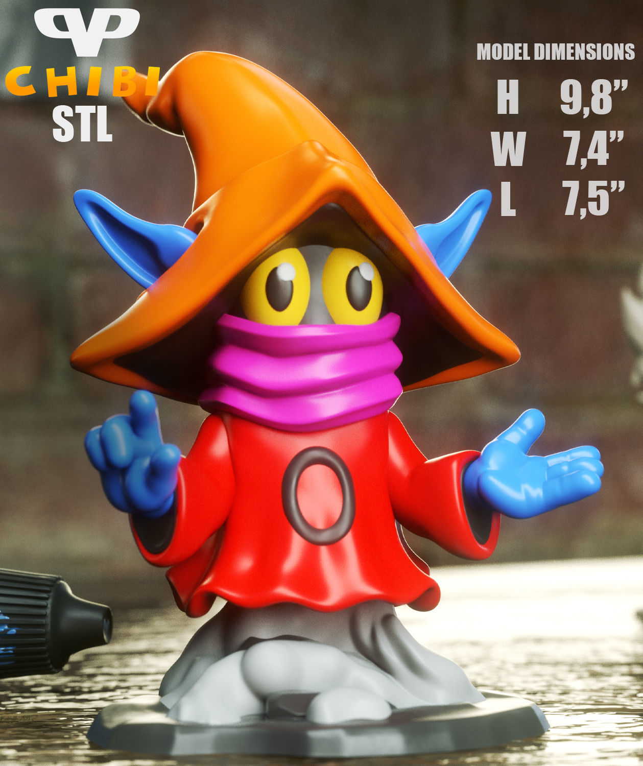 Orko Chibi STL for 3D Printing ChibiSTL 3DXM 3D print model_2